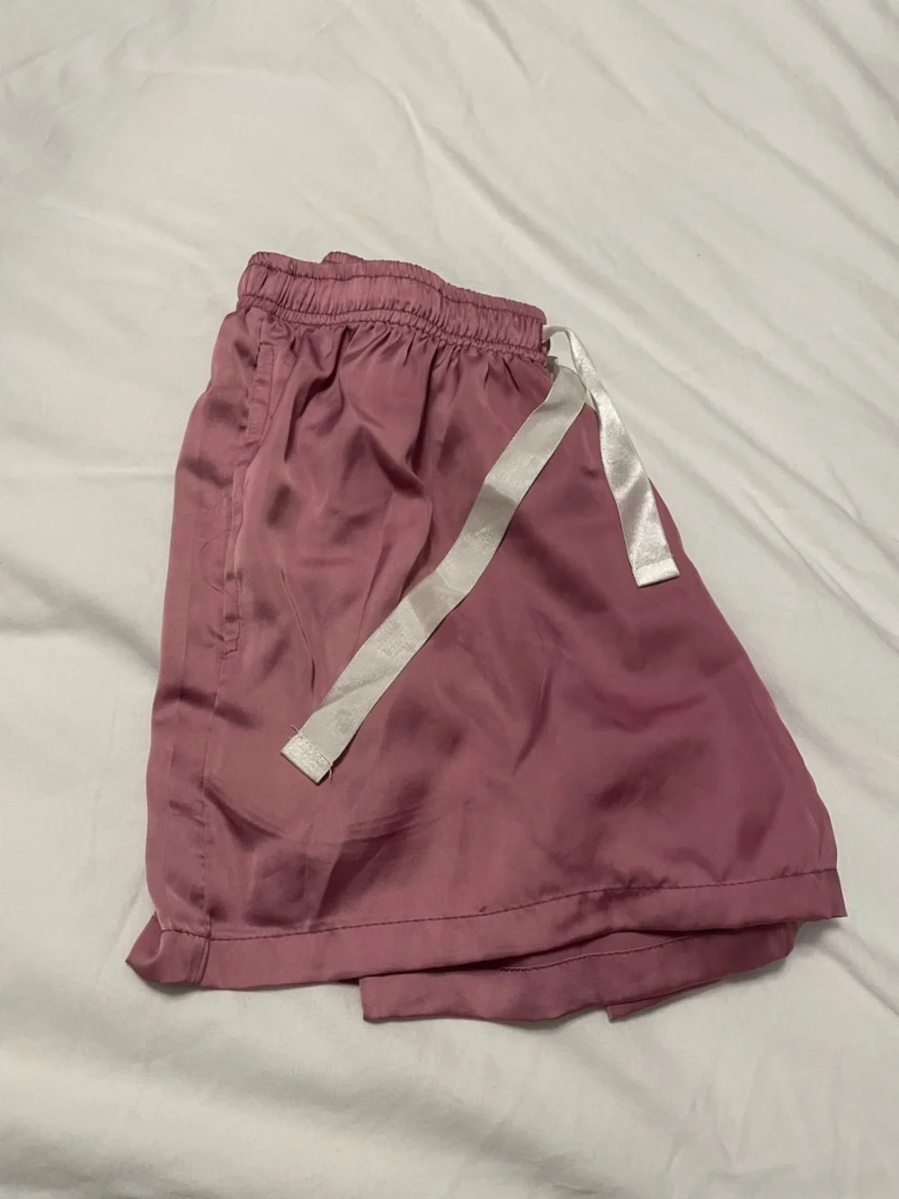 Pink Satin Tie-Strap PJ Set